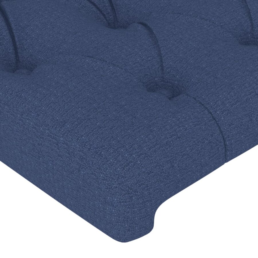 Bedframe met hoofdeinde stof blauw 120x200 cm - Afbeelding 10