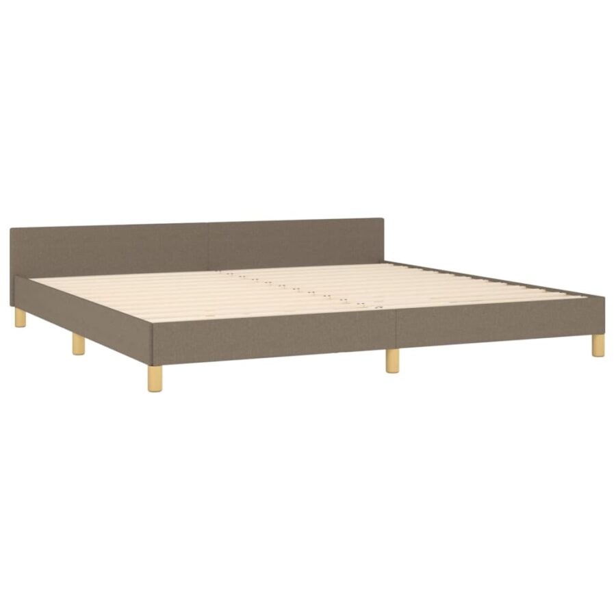 Bedframe zonder matras stof taupe 200x200 cm - Afbeelding 5