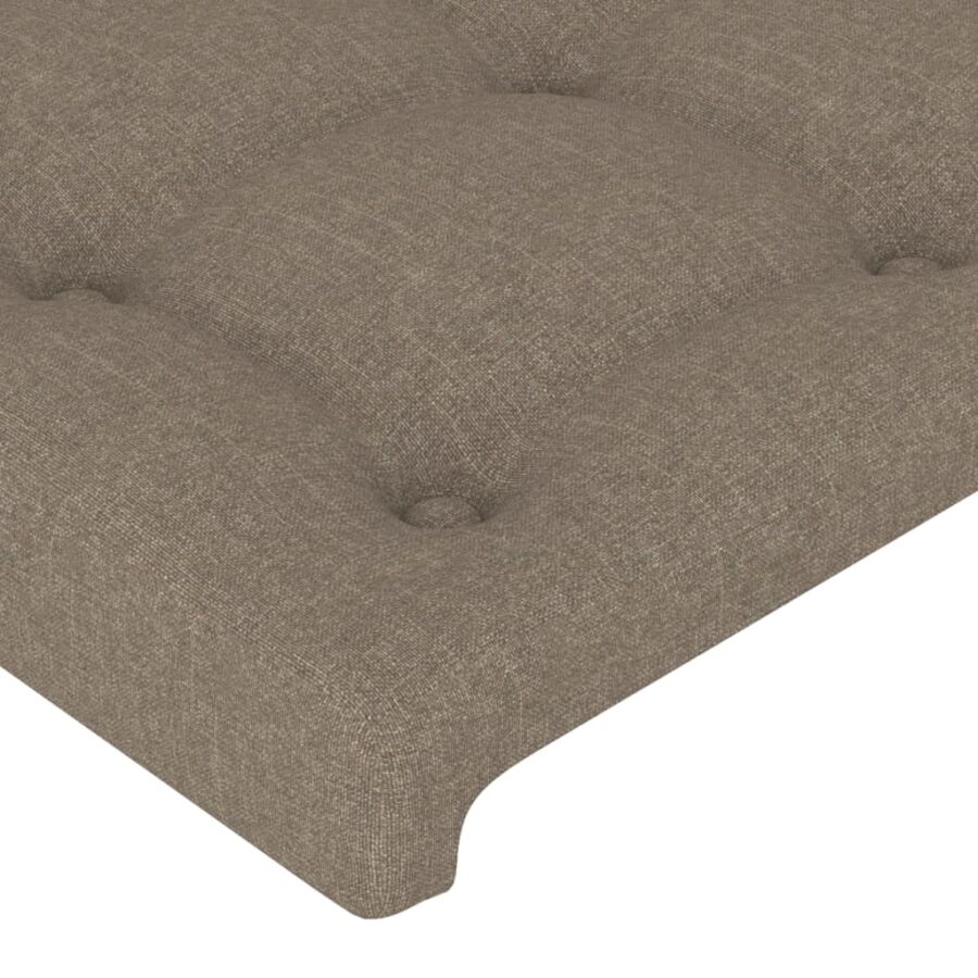 Bedframe zonder matras stof taupe 200x200 cm - Afbeelding 10