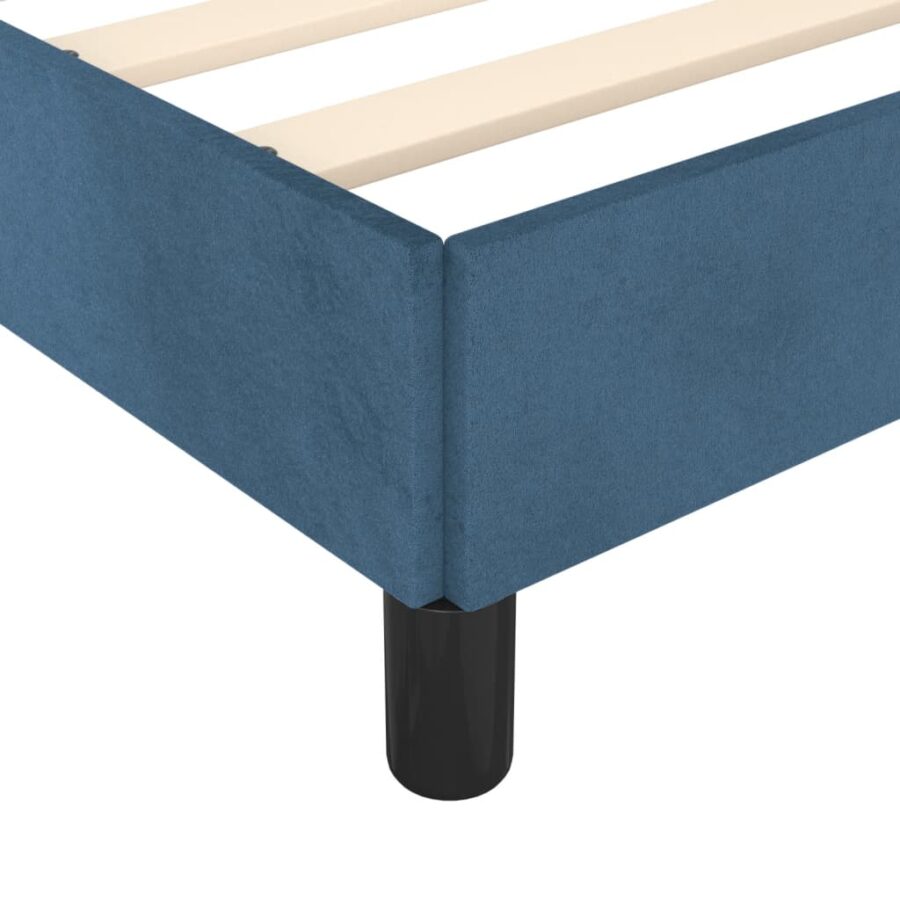 Bedframe met hoofdeinde fluweel donkerblauw 180x200 cm - Afbeelding 9