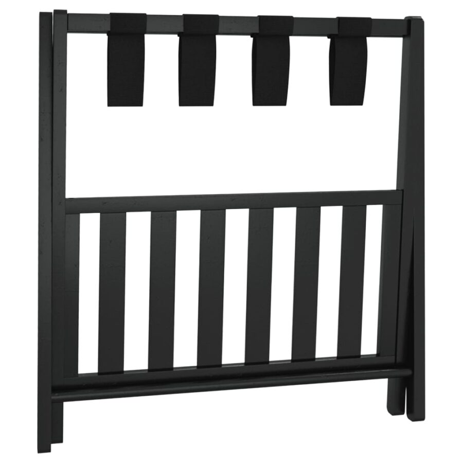 Bagagerek 68x38x58 cm bamboe zwart - Afbeelding 5
