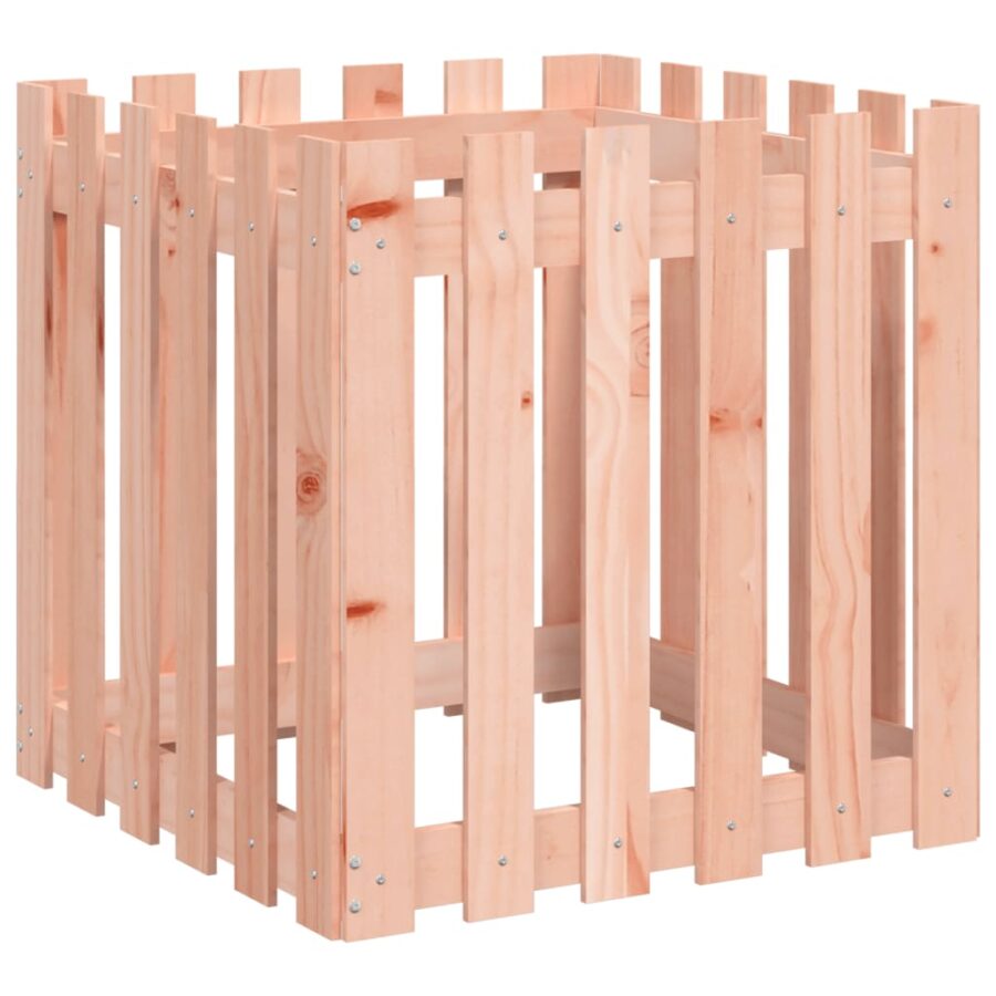 Plantenbak met hekontwerp 60x60x60 cm massief douglashout - Afbeelding 2