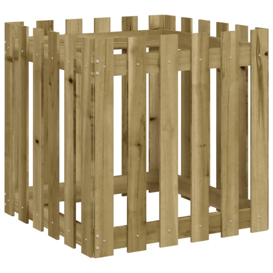 Plantenbak met hekontwerp 60x60x60 cm geïmpregneerd grenenhout - Afbeelding 4