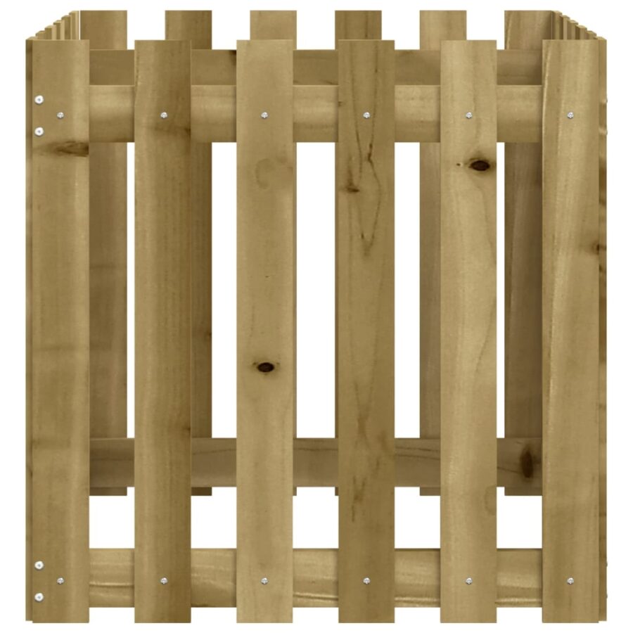 Plantenbak met hekontwerp 60x60x60 cm geïmpregneerd grenenhout - Afbeelding 6