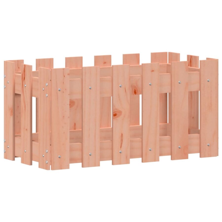 Plantenbak met hekontwerp 60x30x30 cm massief dougashout - Afbeelding 2