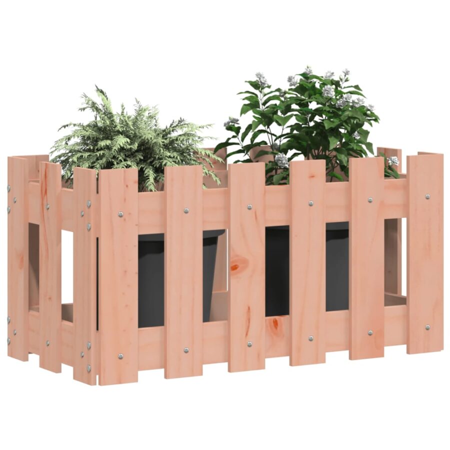 Plantenbak met hekontwerp 60x30x30 cm massief dougashout - Afbeelding 3