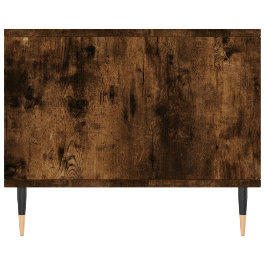 Salontafel 90x50x40 cm bewerkt hout gerookt eikenkleurig - Afbeelding 7