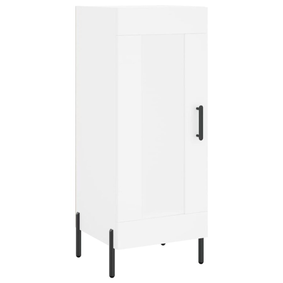 Hoge kast 34,5x34x180 cm bewerkt hout wit - Afbeelding 5