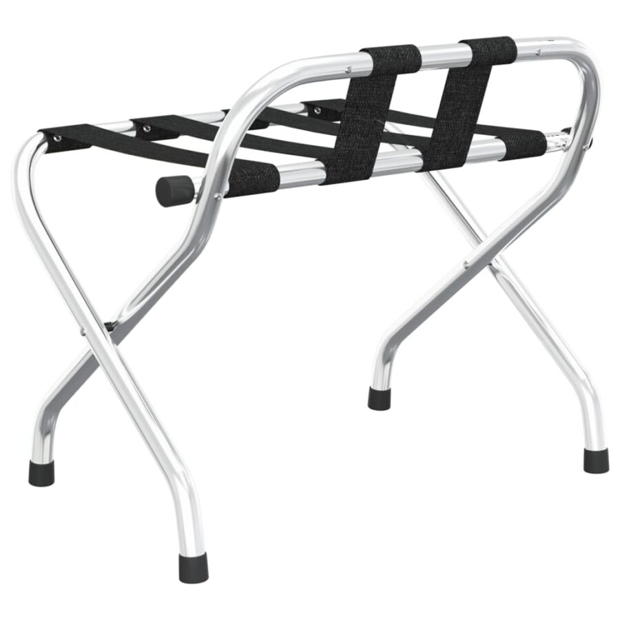 Bagagerek met rugleuning 56x39x52 cm zilverkleurig - Afbeelding 5