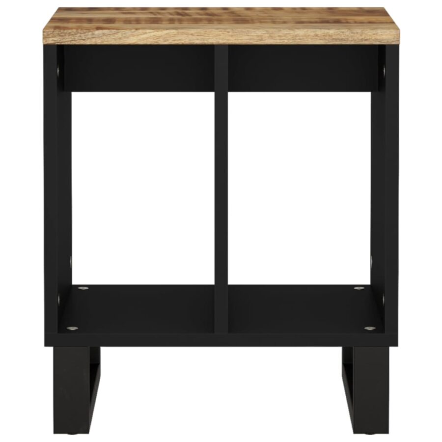 Bijzettafel 40x31x46 cm massief mangohout en bewerkt hout - Afbeelding 4