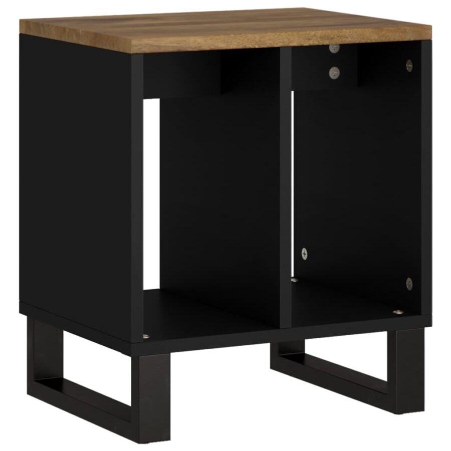 Bijzettafel 40x31x46 cm massief mangohout en bewerkt hout - Afbeelding 5
