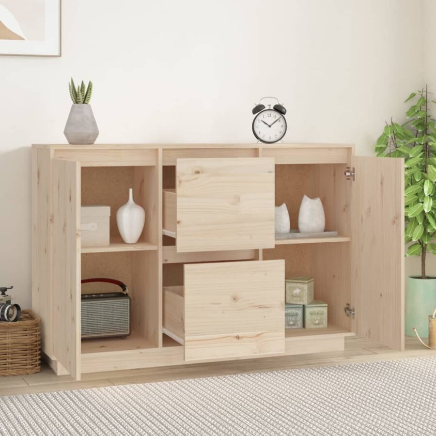 Dressoir 111x34x75 cm massief grenenhout - Afbeelding 3