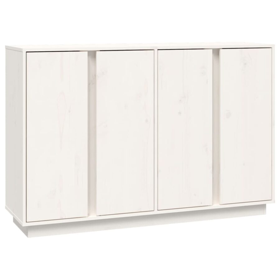 Dressoir 120x35x80 cm massief grenenhout wit - Afbeelding 2