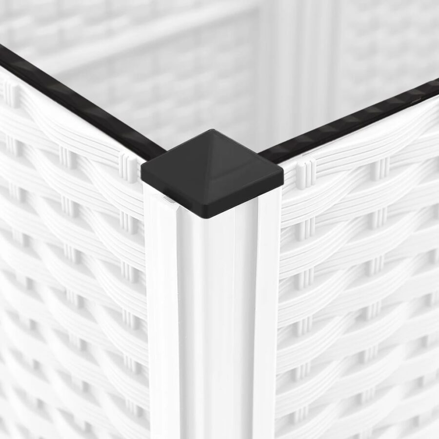 Plantenbak met latwerk 120x40x121,5 cm polypropeen wit - Afbeelding 7