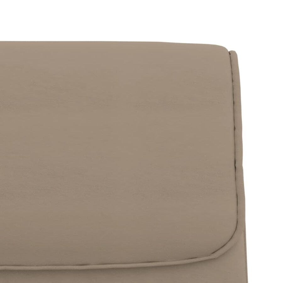 Bankje 100x64x80 cm kunstleer cappuccinokleurig - Afbeelding 6