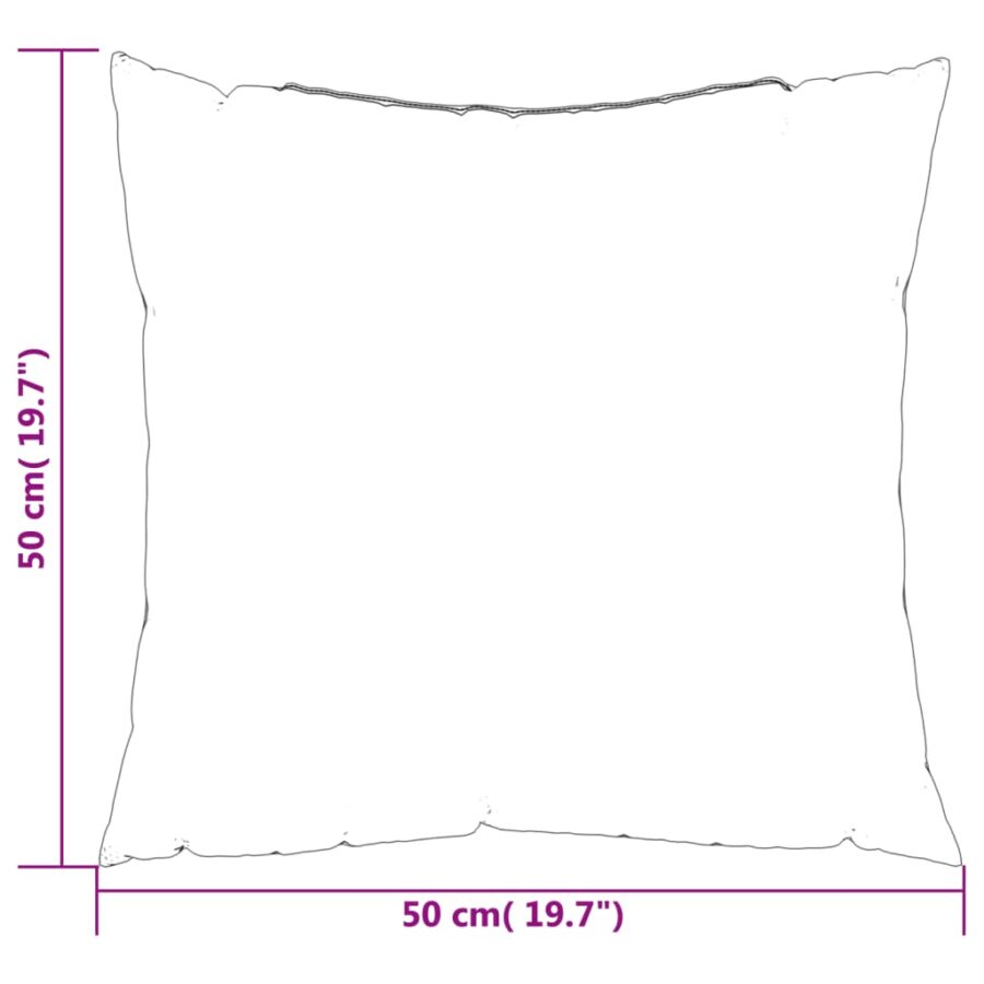 Bankkussens 4 st 50x50 cm stof zwart - Afbeelding 8