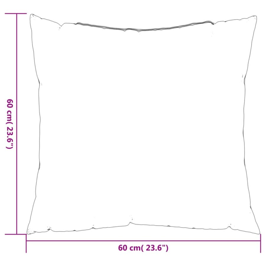 Bankkussens 4 st 60x60 cm stof crèmekleurig - Afbeelding 8
