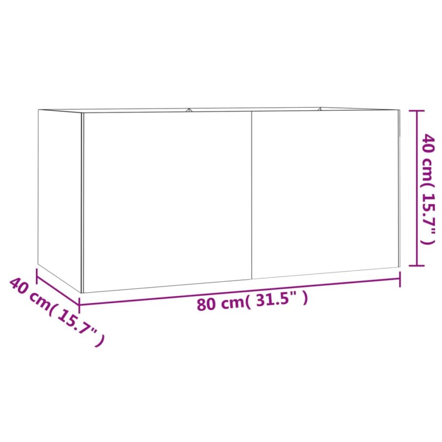 Plantenbak 80x40x40 cm cortenstaal - Afbeelding 7