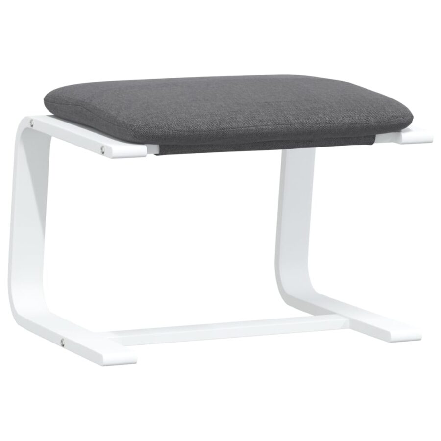 Voetenbank 51x41x40 cm stof donkergrijs - Afbeelding 2