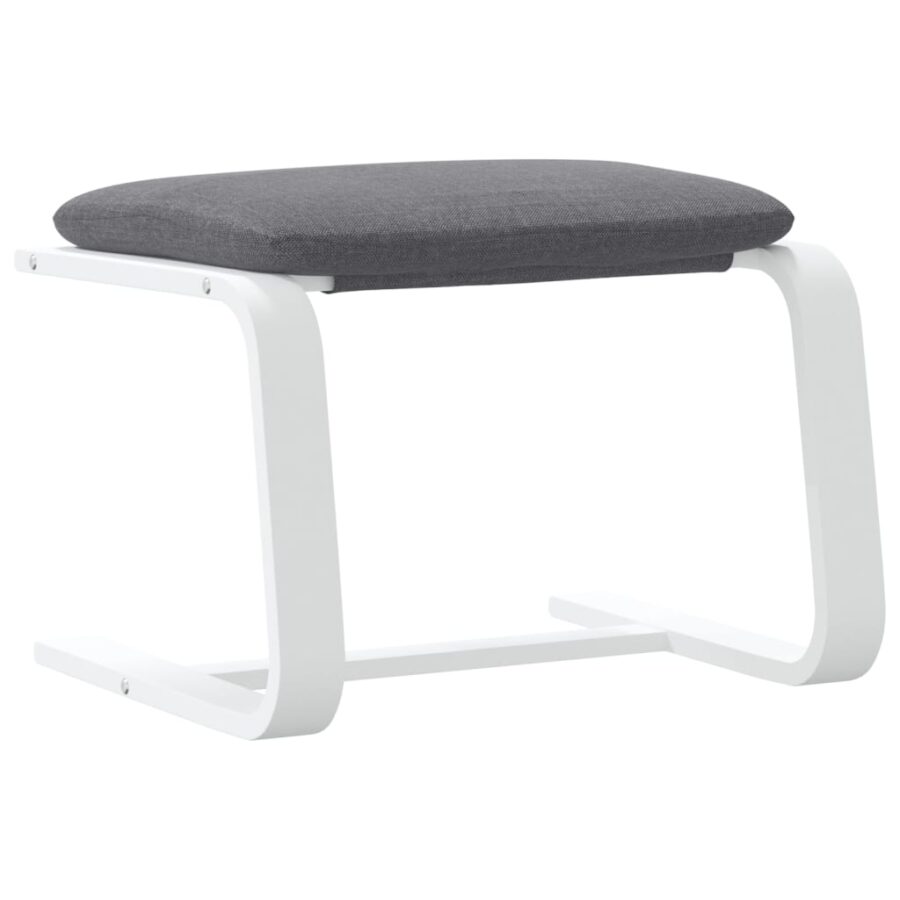 Voetenbank 51x41x40 cm stof donkergrijs - Afbeelding 6