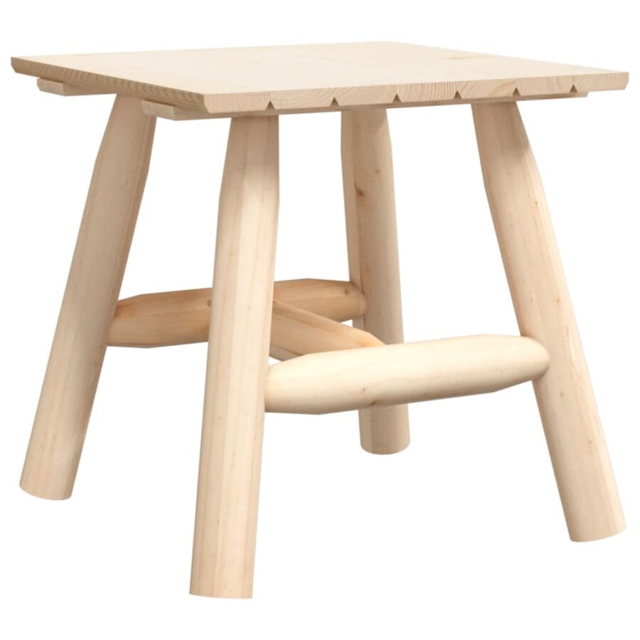 Bijzettafel 49x49x50 cm massief vurenhout - Afbeelding 2