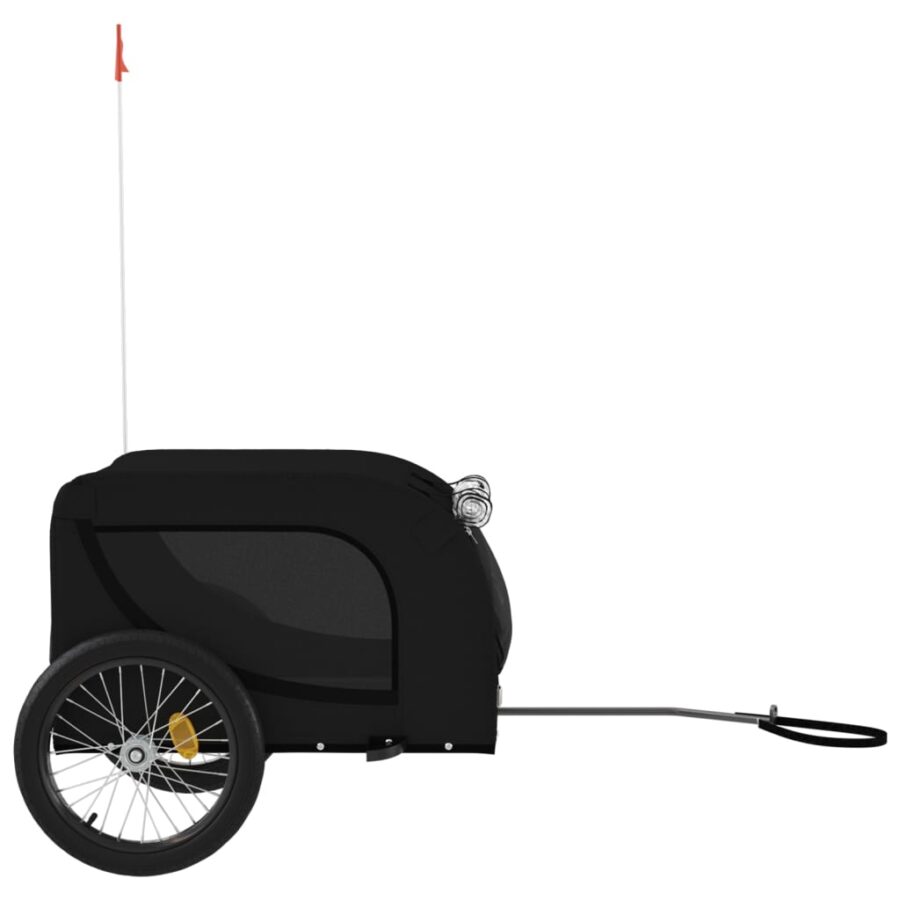 Hondenfietstrailer oxford stof en ijzer zwart - Afbeelding 5