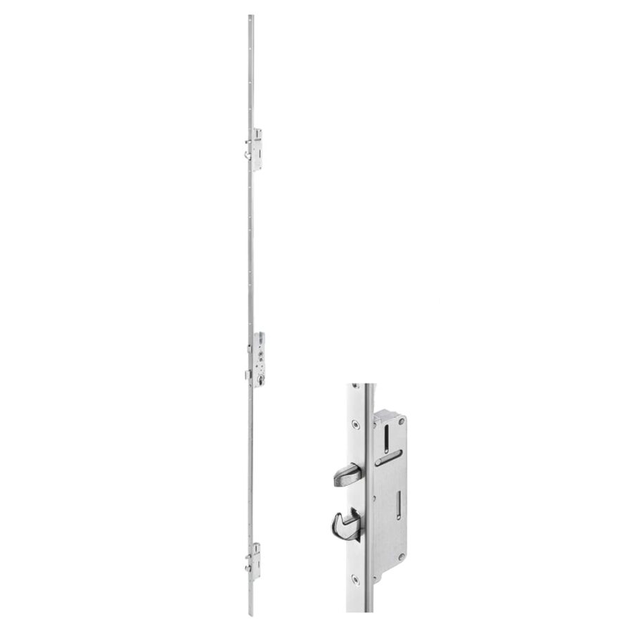 Voordeur 110x210 cm aluminium en PVC wit - Afbeelding 8