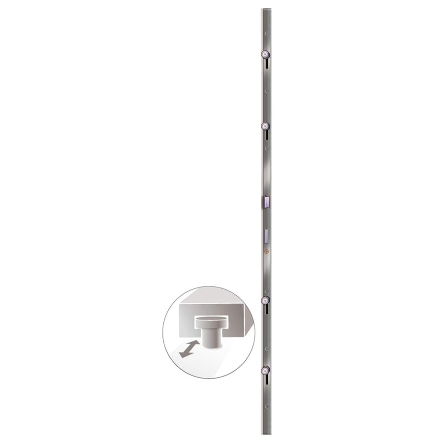 Voordeur 88x200 cm PVC antracietkleurig - Afbeelding 7