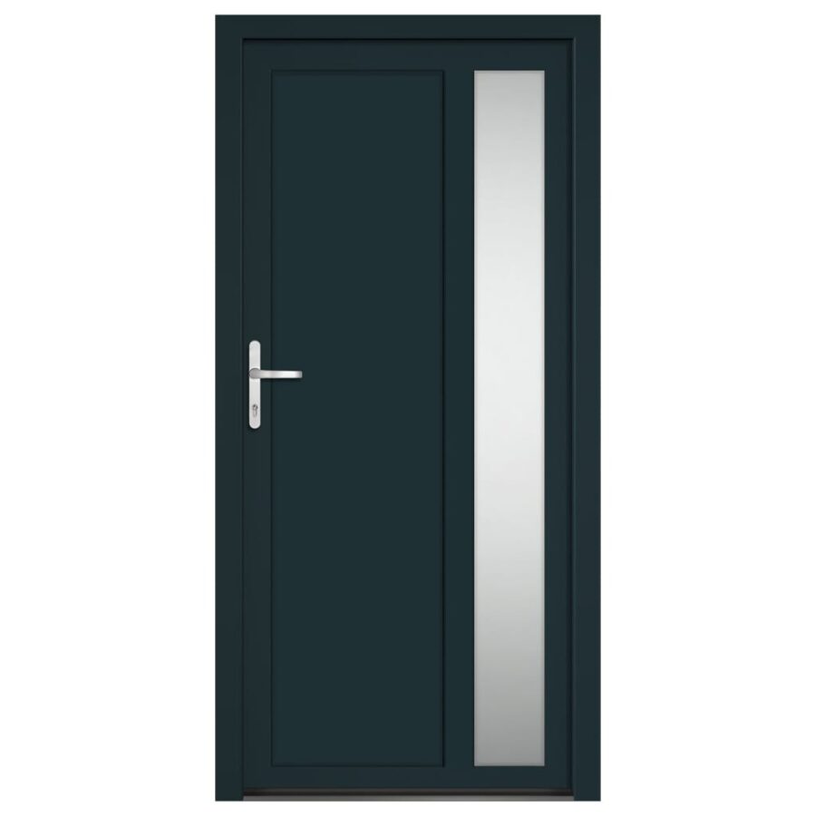Voordeur 98x200 cm PVC antracietkleurig - Afbeelding 3