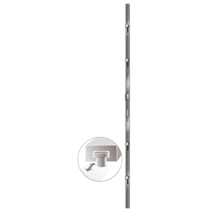 Voordeur 98x200 cm PVC antracietkleurig - Afbeelding 7