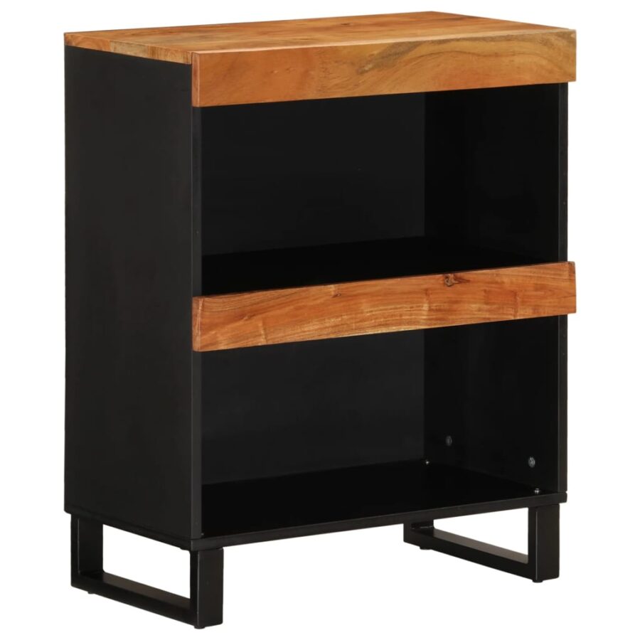 Bijzetkast 60x33x75 cm massief acaciahout - Afbeelding 2