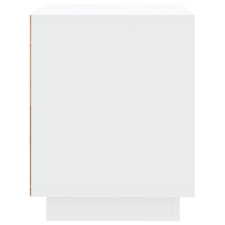 Nachtkastje 44x35x45 cm bewerkt hout wit - Afbeelding 8