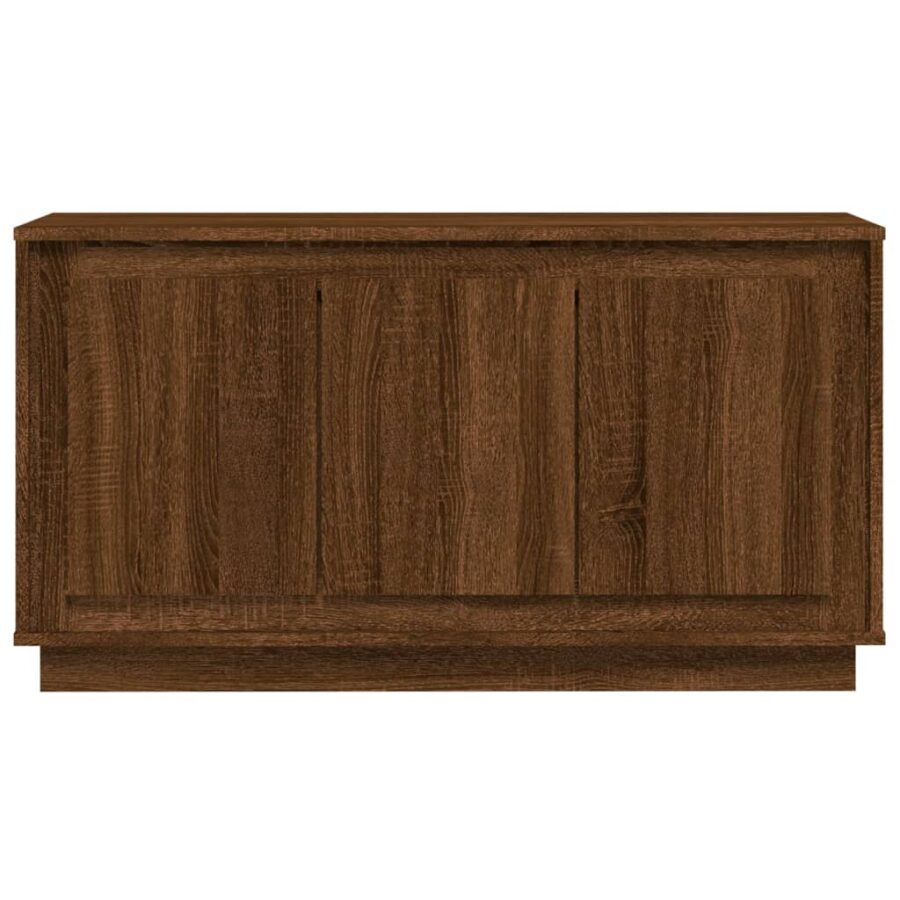 Dressoir 102x35x55 cm bewerkt hout bruin eikenkleur - Afbeelding 5