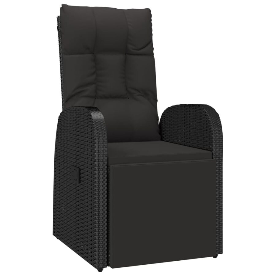 9-delige Tuinset poly rattan zwart - Afbeelding 6