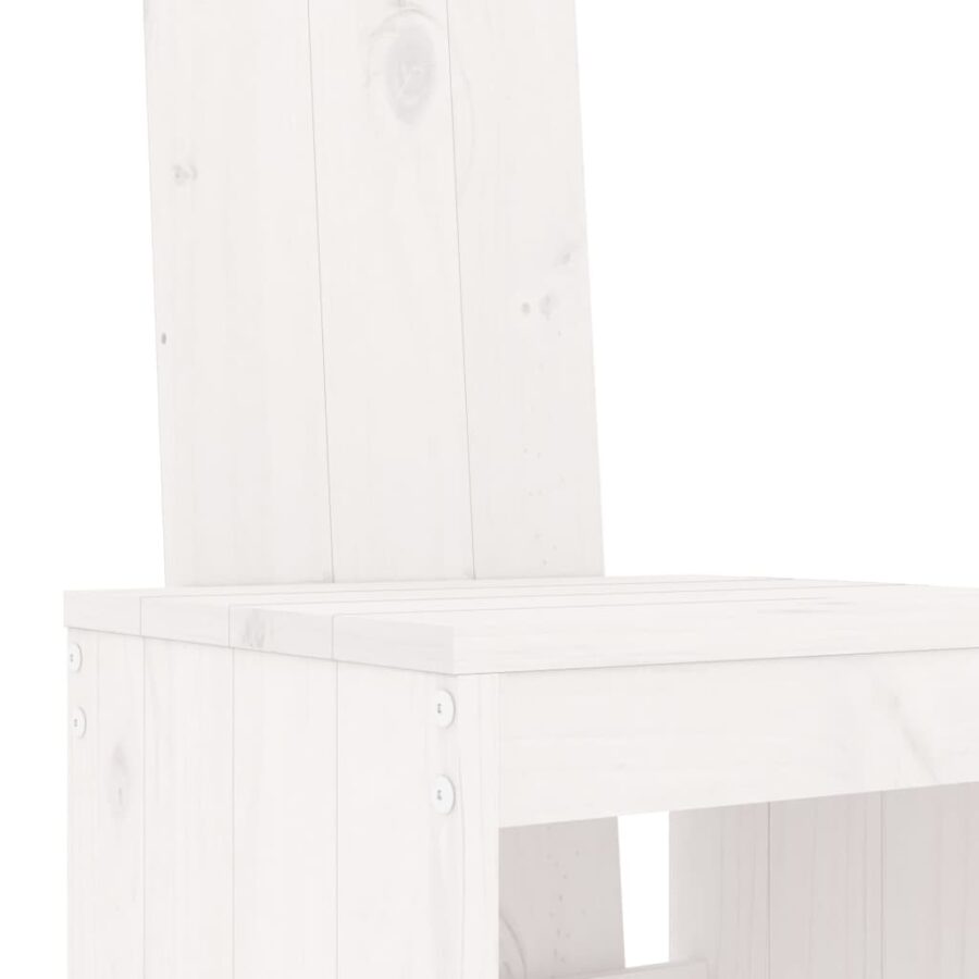 Barkrukken 2 st 40x42x120 cm massief grenenhout wit - Afbeelding 7