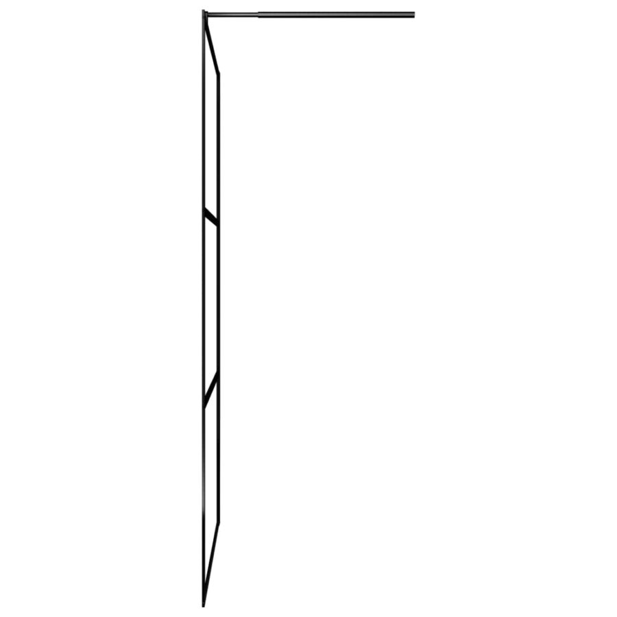 Inloopdouchewand met schap 80x195 cm ESG-Glas aluminium zwart - Afbeelding 6