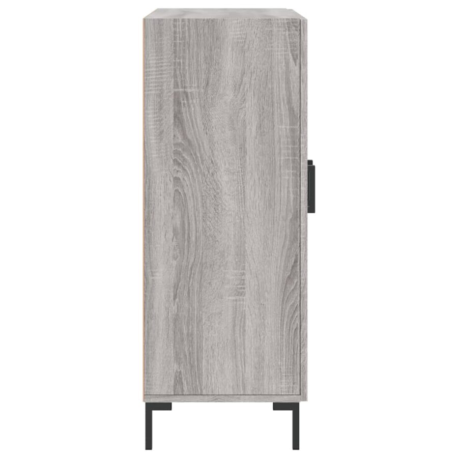 Dressoir 69,5x34x90 cm bewerkt hout grijs sonoma eikenkleurig - Afbeelding 7