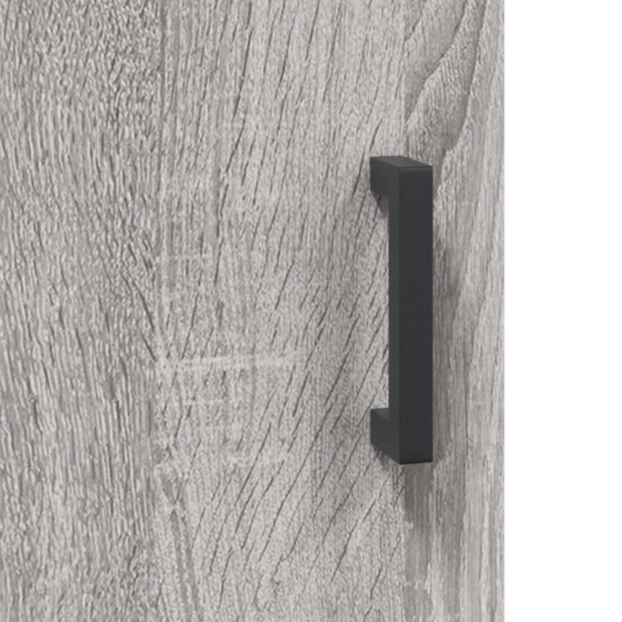 Dressoir 69,5x34x90 cm bewerkt hout grijs sonoma eikenkleurig - Afbeelding 9