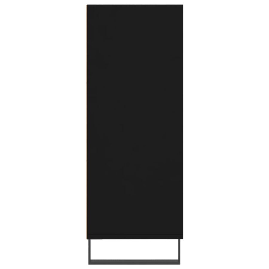Schappenkast 69,5x32,5x90 cm bewerkt hout zwart - Afbeelding 5