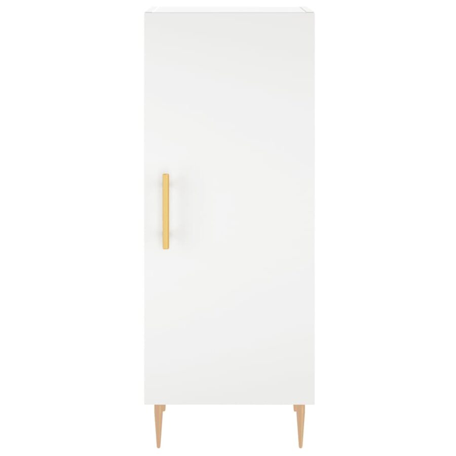 Dressoir 34,5x34x90 cm bewerkt hout wit - Afbeelding 6