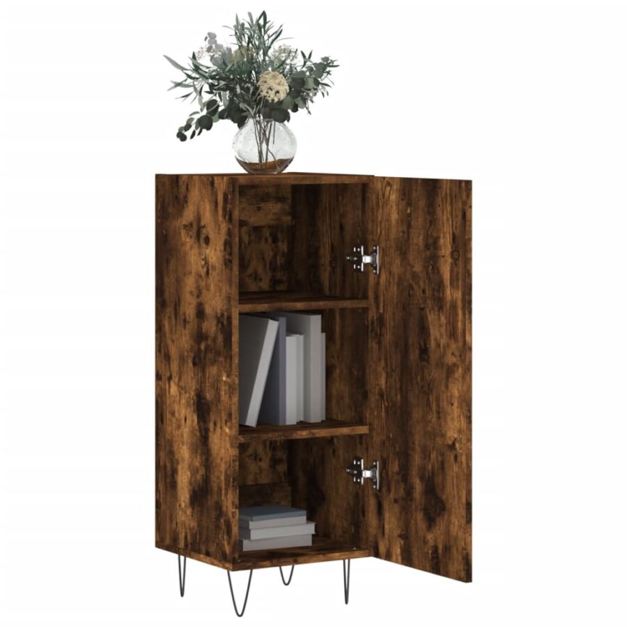 Dressoir 34,5x34x90 cm bewerkt hout gerookt eiken - Afbeelding 4