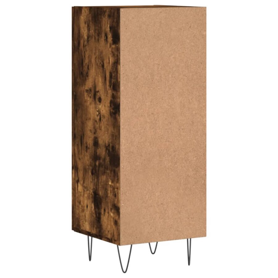 Dressoir 34,5x34x90 cm bewerkt hout gerookt eiken - Afbeelding 8
