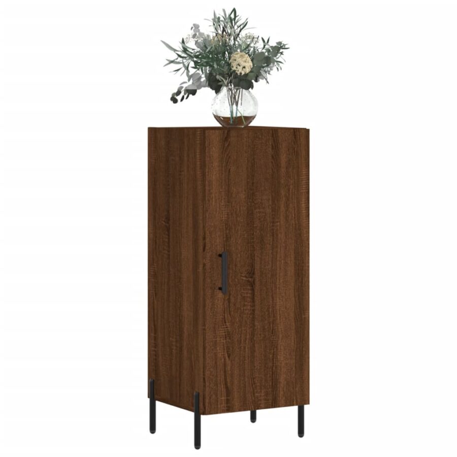 Dressoir 34,5x34x90 cm bewerkt hout bruin eikenkleur - Afbeelding 3