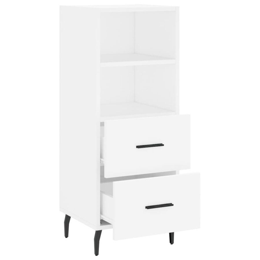 Dressoir 34,5x34x90 cm bewerkt hout wit - Afbeelding 5
