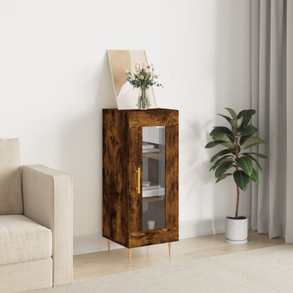 Dressoir 34,5x34x90 cm bewerkt hout gerookt eiken