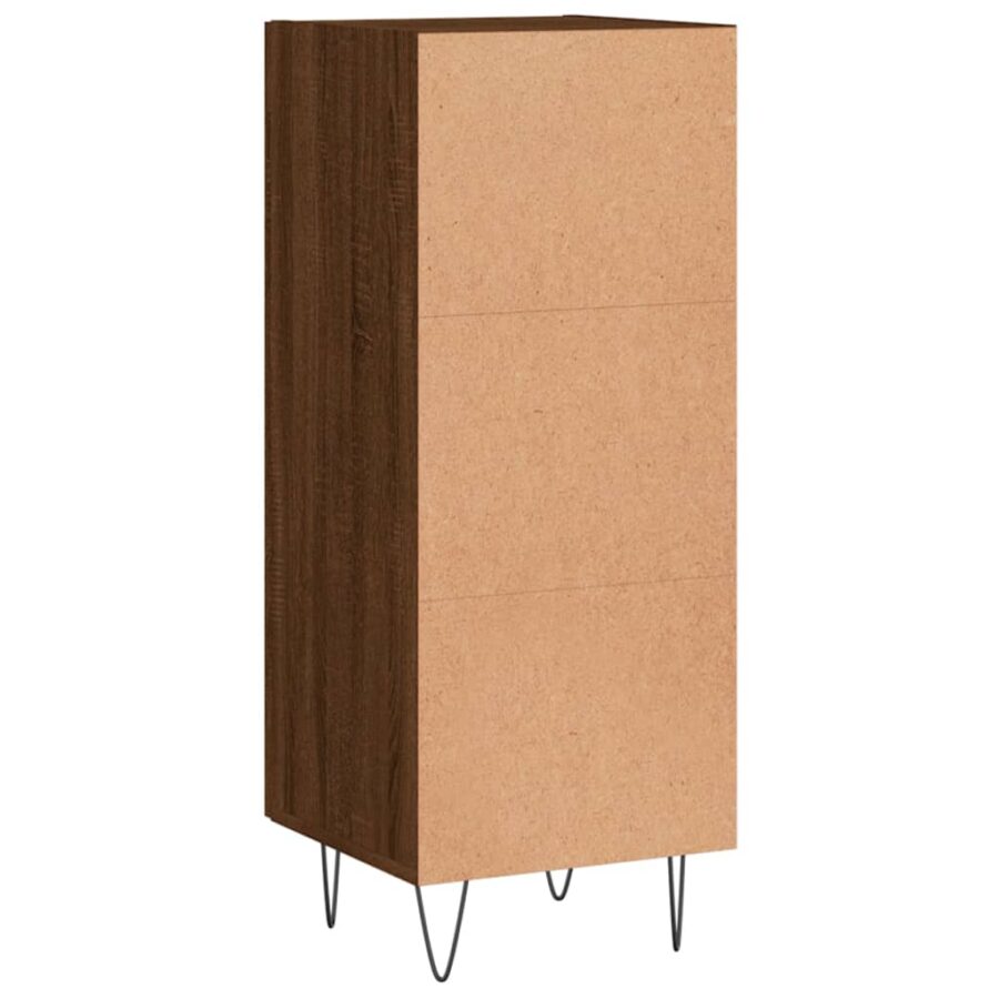 Dressoir 34,5x34x90 cm bewerkt hout bruin eikenkleur - Afbeelding 8