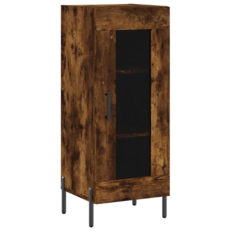 Dressoir 34,5x34x90 cm bewerkt hout gerookt eiken - Afbeelding 2