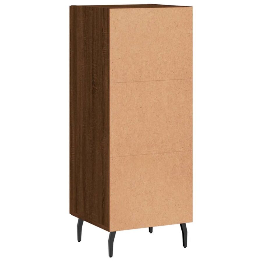 Dressoir 34,5x34x90 cm bewerkt hout bruin eikenkleur - Afbeelding 8