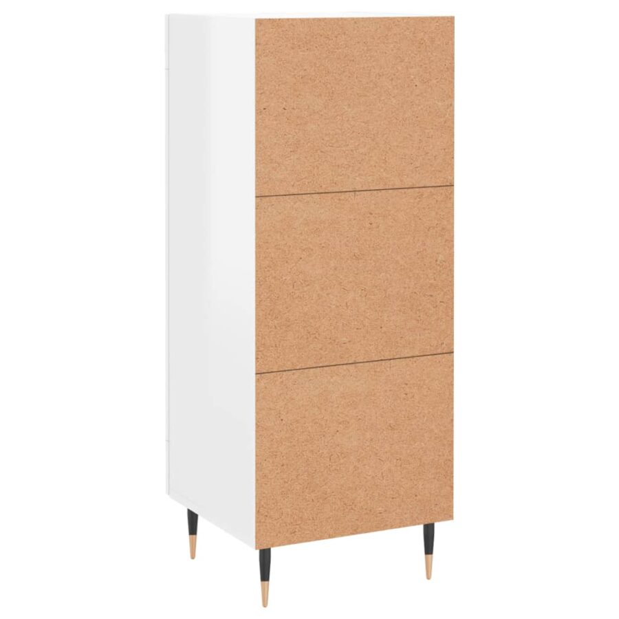 Dressoir 34,5x34x90 cm bewerkt hout hoogglans wit - Afbeelding 8
