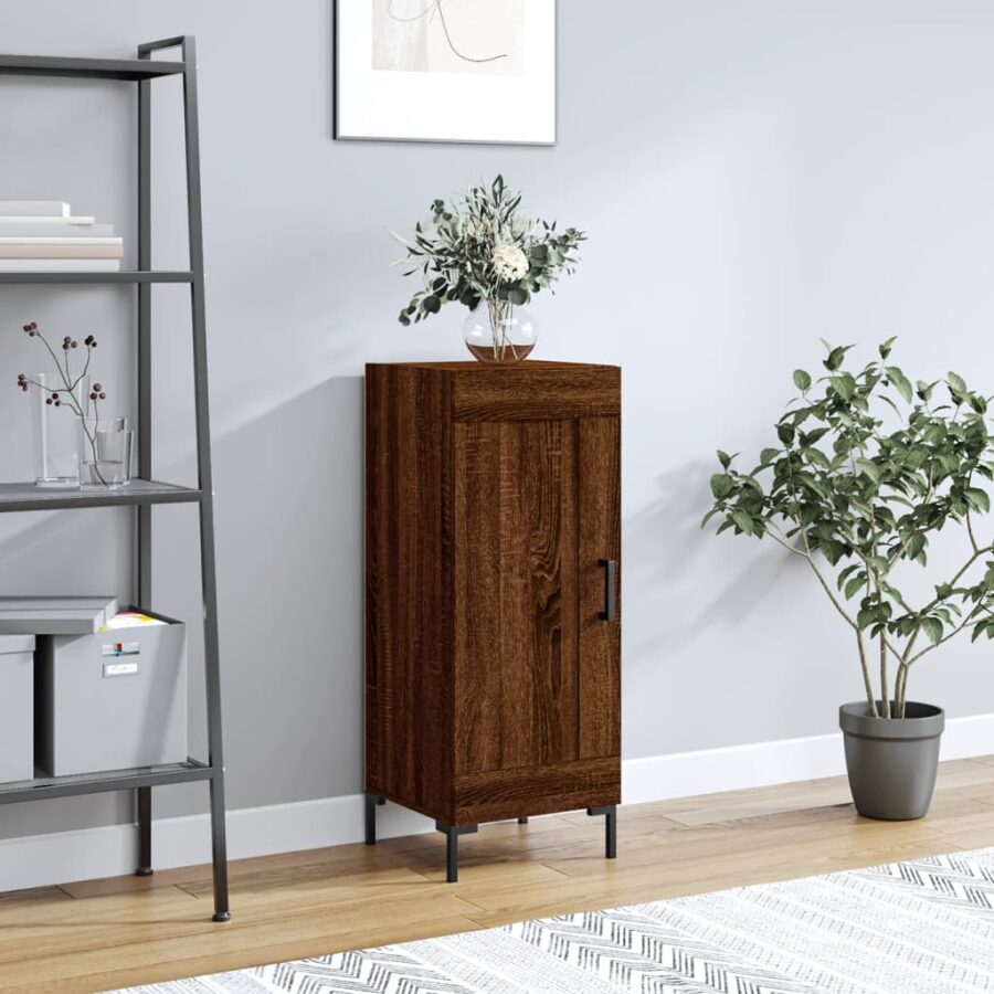Dressoir 34,5x34x90 cm bewerkt hout bruin eikenkleur